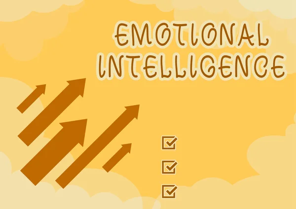 Bildunterschrift Emotionale Intelligenz Unternehmen Zeigen Selbstbewusstsein Und Soziales Bewusstsein Umgang — Stockfoto