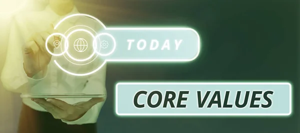 Core Values 믿음의 사람이나 조직은 중요하다고 — 스톡 사진