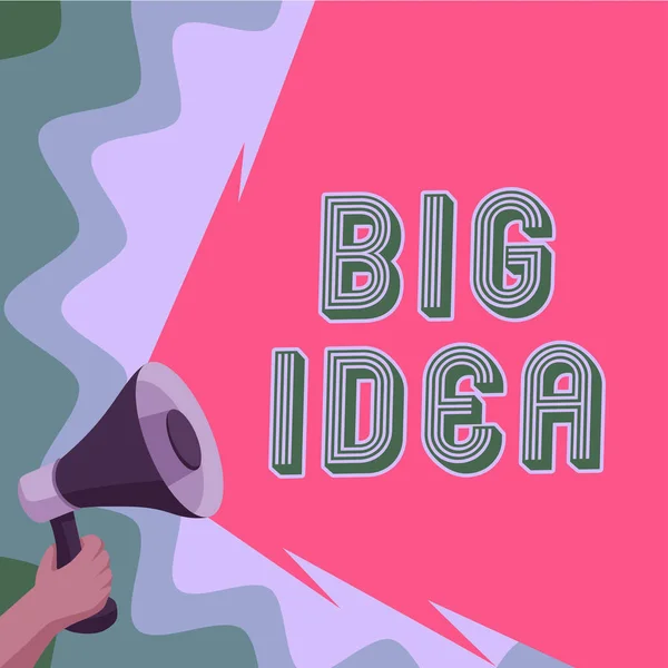 Pisanie Wyświetlania Tekstu Big Idea Przegląd Biznesowy Mając Wielkie Kreatywne — Zdjęcie stockowe