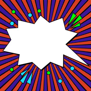 Komik Konuşma Patlama Şeklinde Kabarcıklar İş Tanıtımını Sunar.