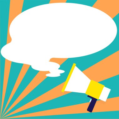 Sunucu Yeni Duyuru Gösteren Konuşma Baloncuğuyla Çizim.