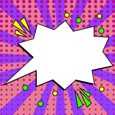 Comic Speech Bubble In Bang Shape Representing Business Promotion.