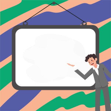 Sunucu Yeni Duyuru Gösteren Konuşma Baloncuğuyla Çizim.