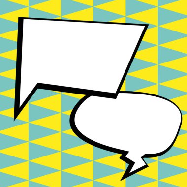 Komik Konuşma Patlama Şeklinde Kabarcıklar İş Tanıtımını Sunar.