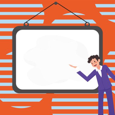 Eğitmen Kupa Tutarken İşaret Çubuğu Çizer.