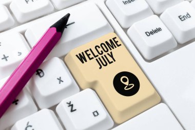 Kavramsal Başlık Hoşgeldiniz Temmuz, Takvimde Sözcük Yazılı Yedinci Ay 31. gün Üçüncü Çeyrek Yeni Sezon