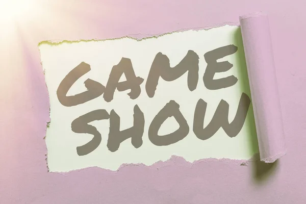 Pisanie Wyświetlania Tekstu Game Show Word Wpisany Programie Telewizji Lub — Zdjęcie stockowe