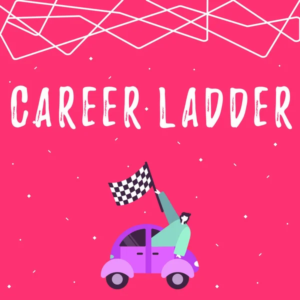 Writing Displaying Text Career Ladder Word Written Job Promotion Professional — Stock Photo, Image