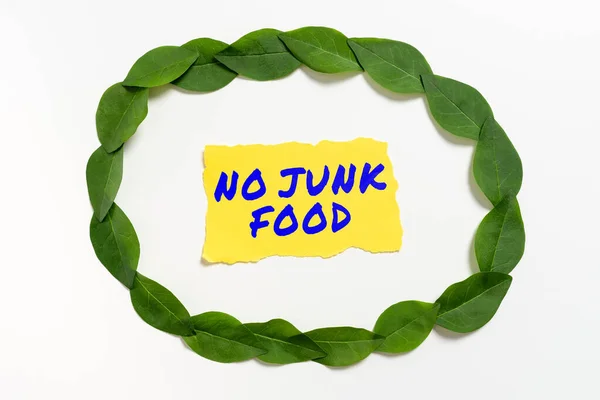 Sign Displaying Junk Food Conceptual Photo Egyél Egészségtelen Dolgokat Fogyókúrázz — Stock Fotó