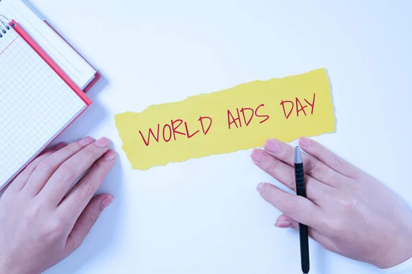 Conceptuele Weergave World Aids Day December Gewijd Aan Bewustmaking Van — Stockfoto