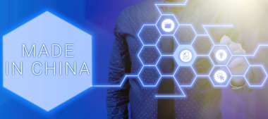 Çin 'de Yapılan el yazısı metni, Internet Concept Toptan Piyasa Piyasası Asya Ticaret Merkezi