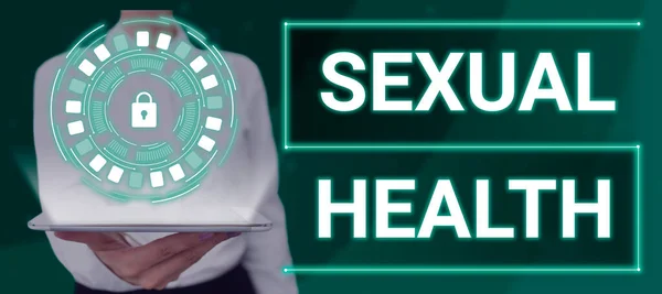Handschrift Tekst Seksuele Gezondheid Woord Voor Gezonder Lichaam Voldoende Seksueel — Stockfoto