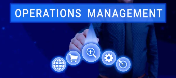 Text Showing Inspiration Operations Management Business Approach Ensure Inputs Output — Stock Photo, Image