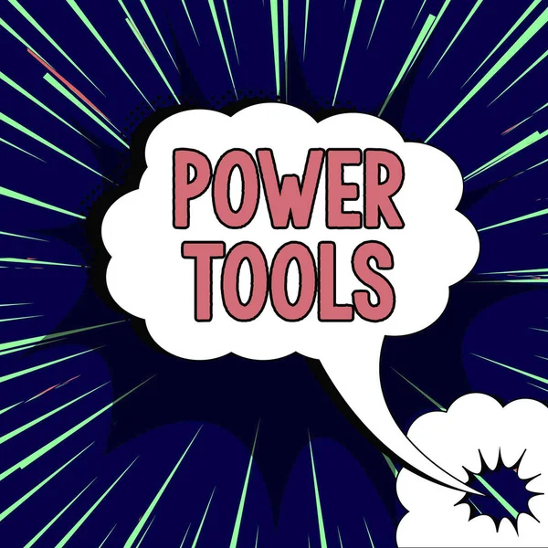 Text Showing Inspiration Power Tools Word Written Tools Powered Electric — Stock Photo, Image