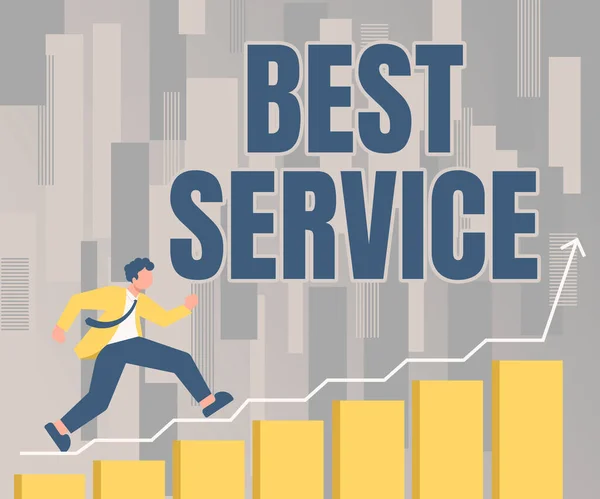 Έμπνευση Που Δείχνει Σημάδι Best Service Επιχειρηματική Προσέγγιση Καλύτερα Αναθεωρημένη — Φωτογραφία Αρχείου