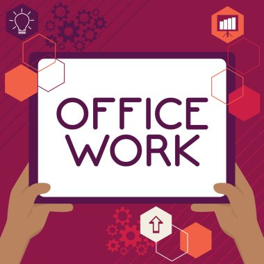 Kavramsal teşhir Ofisi Çalışmaları, İş Gösterileri Daha çok ofis ortamında olan bir çalışma