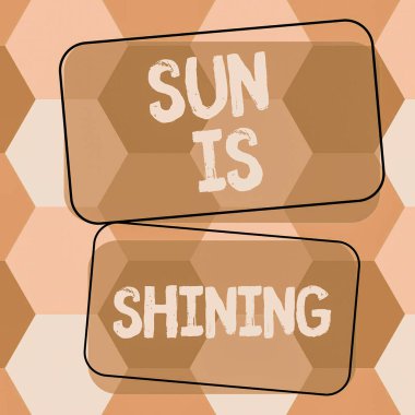 Kavramsal manşet: Güneş parlıyor, iş konsepti sıcaklığı, mutluluğu ve zevki yayıyor.