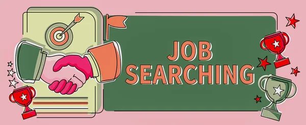Pisanie Wyświetlania Tekstu Job Searching Word Listing Possible Occupation You — Zdjęcie stockowe