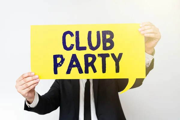 Conceptual Display Club Party Business Concept Sosialt Samvær Sted Som – stockfoto