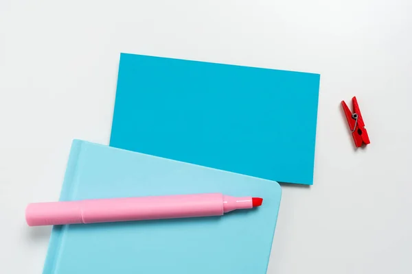 Mehrfach Sortierte Sammlung Büro Schreibwaren Foto Über Den Tisch Gelegt — Stockfoto