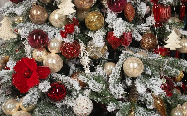 Beautiful Festive Christmas Tree Decorations Balls — Stock Photo, Image