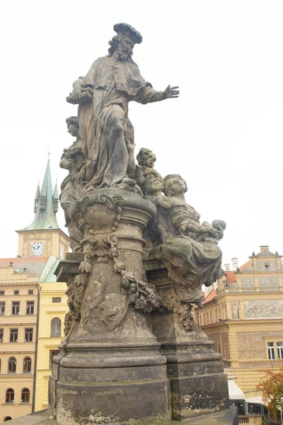 Πραγκο Τσεχικη Δημοκρατια Οκτωβριου 2022 Αγάλματα Στη Γέφυρα Του Καρλούβ — Φωτογραφία Αρχείου
