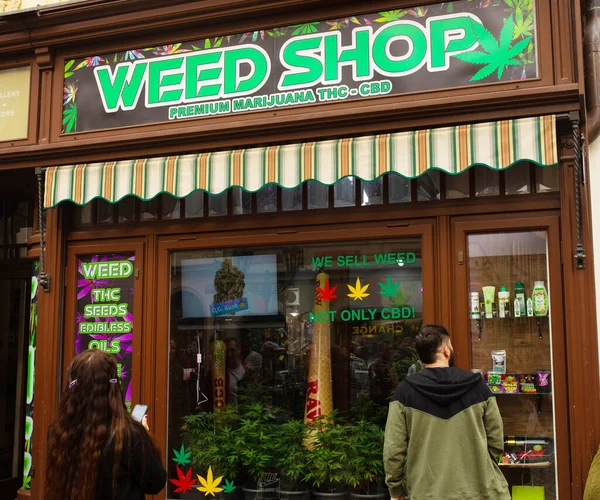 Prague Czech Republic October 2022 Weed Shop Center Prague Selling — Stock Photo, Image