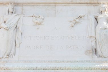 Roma, İtalya - 12.10.22: İtalya 'nın başkenti Roma' da Vittorio Emanuele II veya Il Vittoriano olarak bilinen Anavatan Sunağı (Altare della Patria)