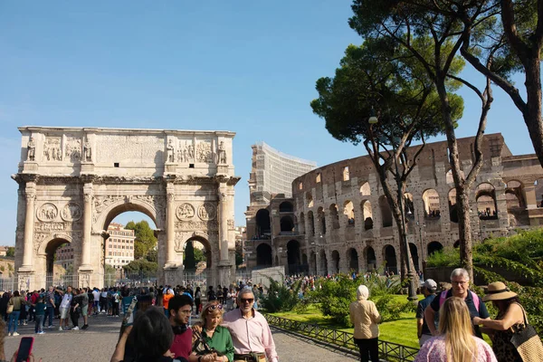 Rom Italien 2022 Kolosseum Rom Italien Altrömisches Kolosseum Berühmtes Wahrzeichen — Stockfoto