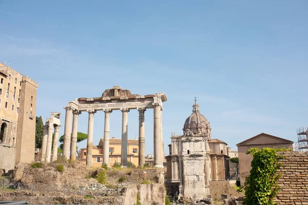 Rome Italie 2022 Ruines Romaines Rome Forum Architecture Antique Romaine — Photo