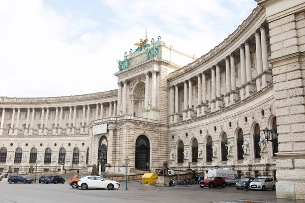 Vienna Austria Październik 2022 Wiedeń Austria Słynny Pałac Hofburg Heldenplatz — Zdjęcie stockowe