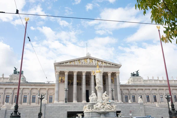 Áustria Viena Outubro 2022 Edifício Parlamento Viena Áustria Panorama Atração — Fotografia de Stock