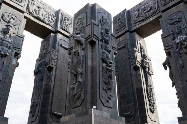 TBILISI, GEORGIA - 22 Eylül 2021: Gürcistan Anıtı Tsereteli, Tbisili, Gürcistan