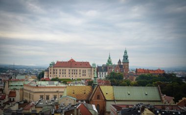 Krakow 'un anıtlarının ve cazibesinin manzarası