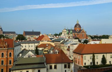 Krakow 'un anıtlarının ve cazibesinin manzarası