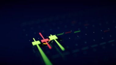 Candles of the stock market, price falls. Falling candlestick pattern animation.4K ProRes Seamless Looping Ultra HD 3840x2160