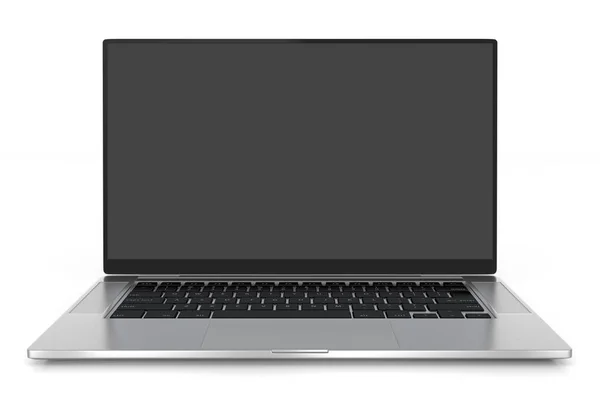 Laptop Isolated White Background Front View Royalty Free Εικόνες Αρχείου