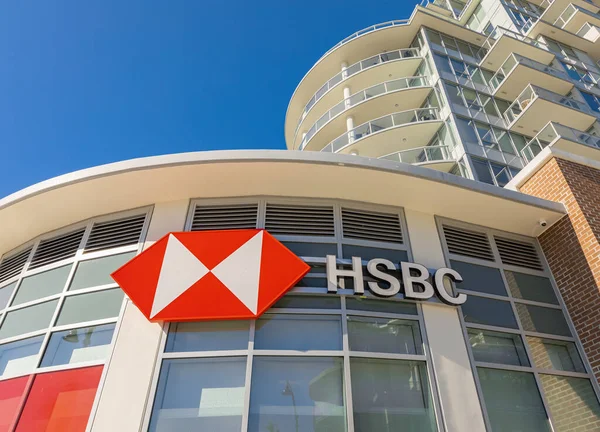 Signes Identité Marque Succursale Bancaire Hsbc Vancouver Canada Siège Mondial — Photo