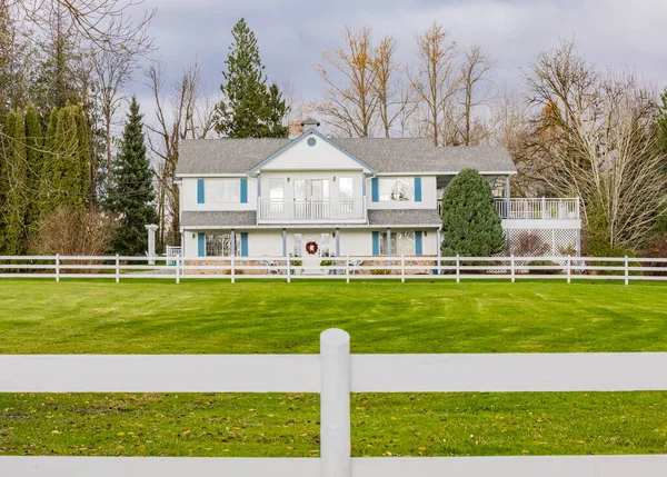 Lyxigt Hus Vancouver Kanada Stort Lyxigt Hus Med Uteplats Mulen — Stockfoto