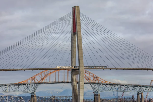 Skybridge Uma Ponte Para Comboios Entre Nova Westminster Surrey Street — Fotografia de Stock