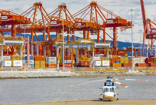 Container Haven Terminal Vancouver Canada Een Van Top Drie Havens — Stockfoto