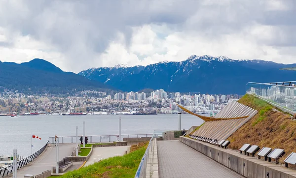 Port Green Park Wybrzeżu Vancouver Harbour Widok West End Vancouver — Zdjęcie stockowe
