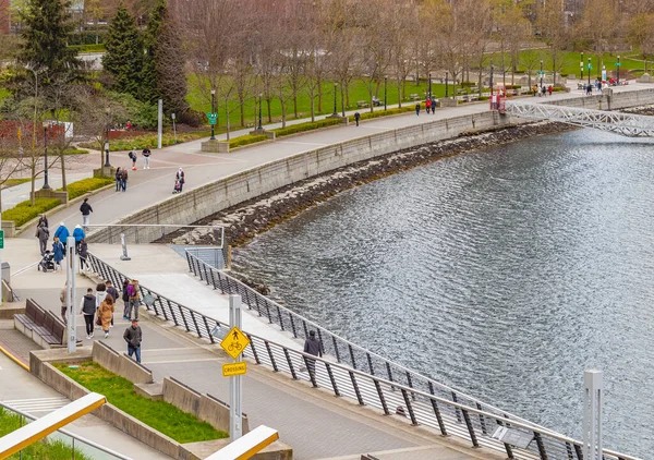 Harbour Green Park Vancouver Harbour Stranden April 2022 Kanada Gatufoto — Stockfoto