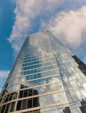 Vancouver şehir merkezi manzarası. Bentall 5 Merkez. Vancouver Skyline Canada şehir merkezindeki modern soyutlama. Sokak fotoğrafı: 11 Nisan 2022-Kanada