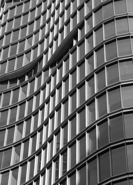 Architecture Exterior Facade View Modern Building Wall Lights Shadows Modern — 스톡 사진