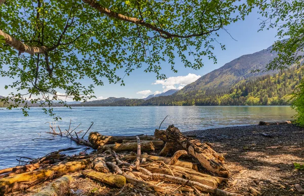 Όμορφη Θέα Στο Cultus Lake Καναδάς Χαλάρωσε Στη Λίμνη Κάλτους — Φωτογραφία Αρχείου