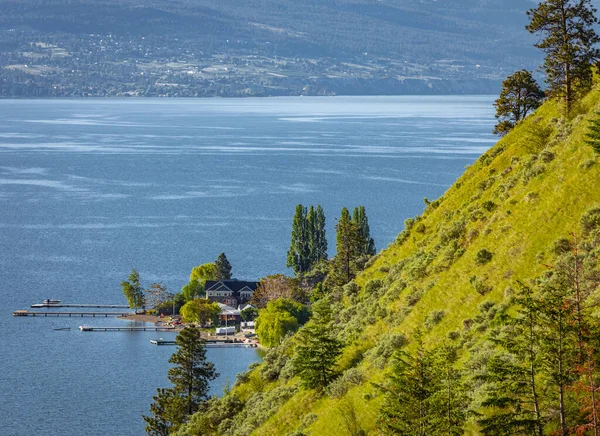 View Okanagan Lake Peachland British Columbia Canada Kelowna Beautiful Summer — Stock Photo, Image