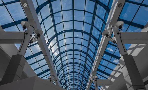 Skylight Mall Interior Main Hall Shopping Mall Large Skylight Natural — 图库照片