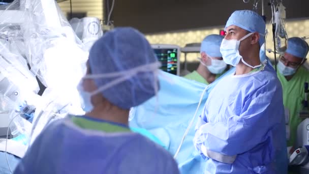 Istanbul Turquia Janeiro 2019 Robô Operação Cirúrgica Operação Médica Envolvendo — Vídeo de Stock