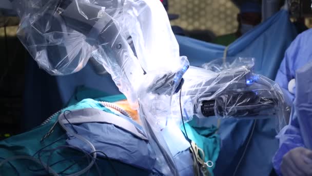 Istanbul Turkey January 2019 Medical Operation Involving Robot Robotic Surgery — Αρχείο Βίντεο